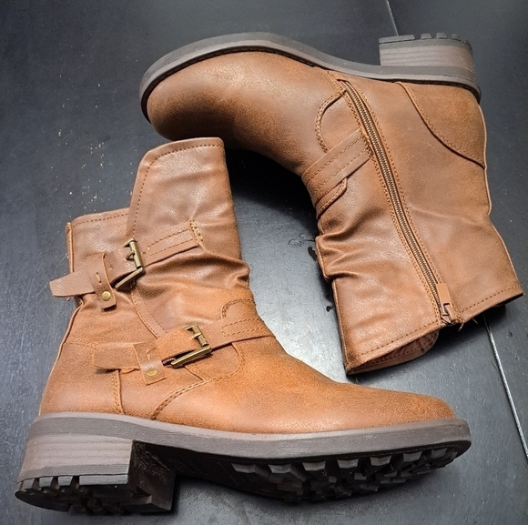 Forever Brown Faux Fur Slouchy Boot Size 8 - Picture 8 of 10